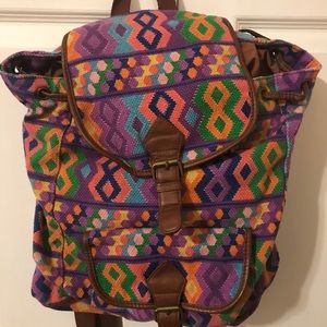 Fabric Patterned Backpack